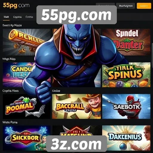 Análise das opções de jogos disponíveis no 55pg.com